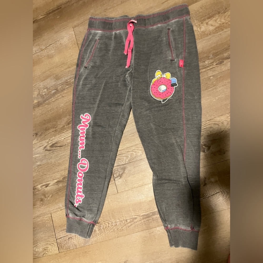 The Simpsons donut sweatpants women size large like new condition